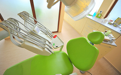 dental chair in an office