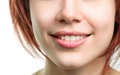 Woman's smiling mouth