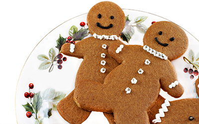 Fresh baked gingerbread men