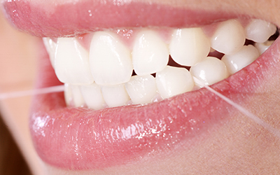Teeth with floss
