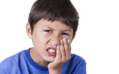 Child with tooth sensitivity